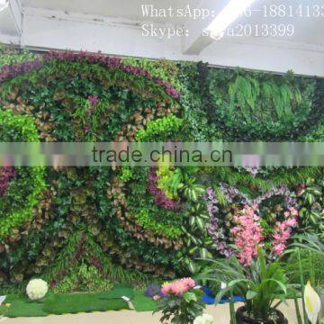 SJ1801299 Artificial Green Vertical Plastic Plant Wall photo-2