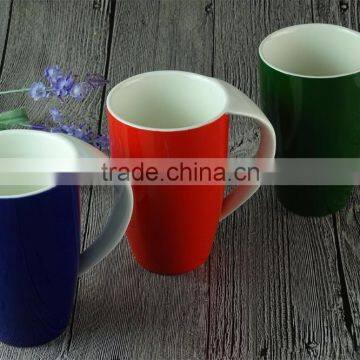 wholesale 400ML Glaze color porcelain coffee mug promotional mug