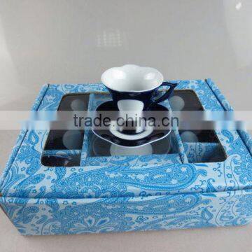 Stock glazed coffee set with color box