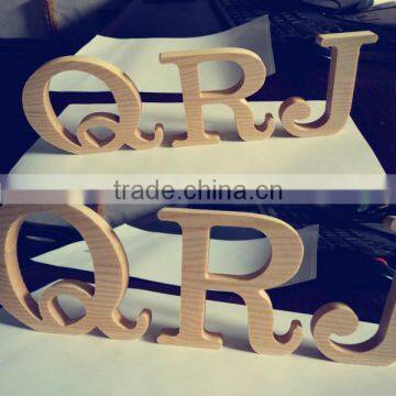 Free standing Wedding Props Wooden Lettter Words Unpainted Natural Pine Wood Coffee Shop Decoratiive Wooden Crafts Word