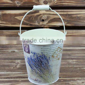 2016 garden decoration paper decal lavender flower bucket for home decor