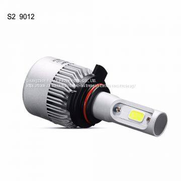 Hot selling S2 LED headlight  s2 9012 cob and csp LED headlight 2017 high/low 72w 8000lm 2.5a led car headlight