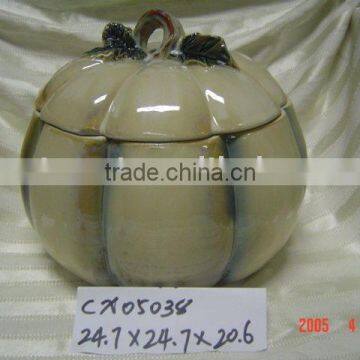 porcelain pumpkin storage container