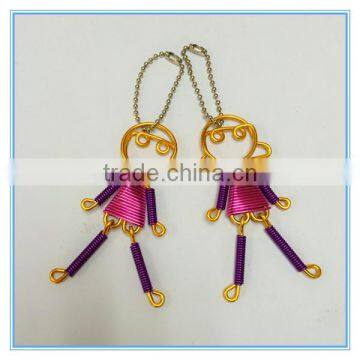 Wholesale good quality handmade beautiful couples sexy girl and boy metal pendant key chains