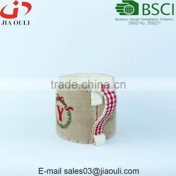 Indoor planter Bags with jute Felt Cup shape Plant pot covers