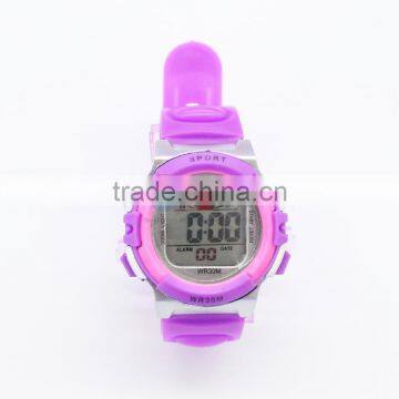 Purple women digital sport watch