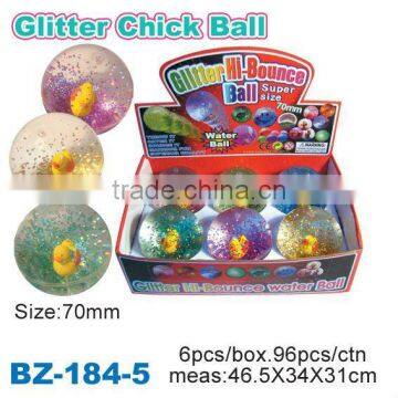 TPU Glitter Bouncing Ball With Duck