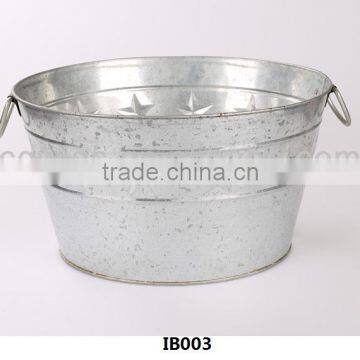 HOT-SALE stars pattern galvanized metal ice bucket