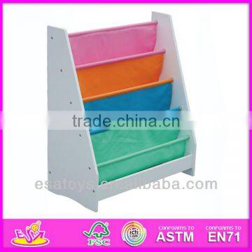 2015 New wooden kids book shelf toy,popular children wooden book shelf set and hot sale colorful baby wooden book shelf W08C042