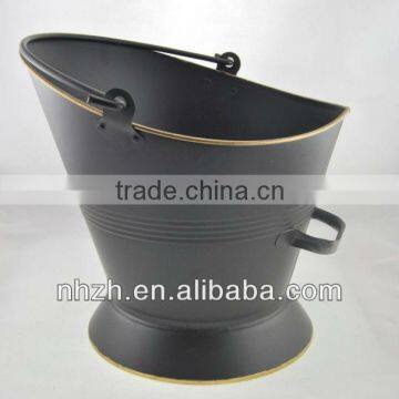 Household Big Galvanized Coal Bucket With Wood Handle photo-2
