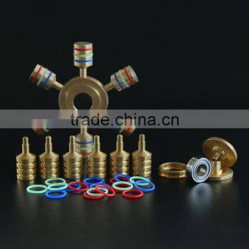 Hot Sale Hexagonal Hand Spinner Brass Fidget Toy Metal EDC Finger Spinner Stress Luminous photo-6