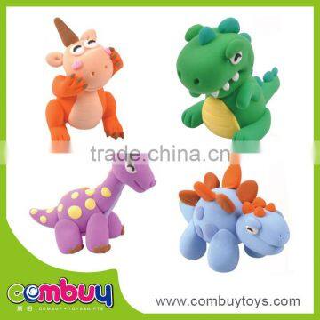Wholesale intelligent game kids diy color clay dinosaur make rubber toys