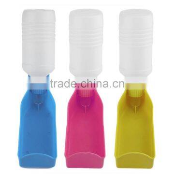 Potable Pet Dog Cat Water Feeding Drink Bottle Dispenser Travel Bowl