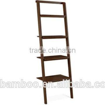 Modern Style of 100% Solid Bamboo Currant Leaning Shelf