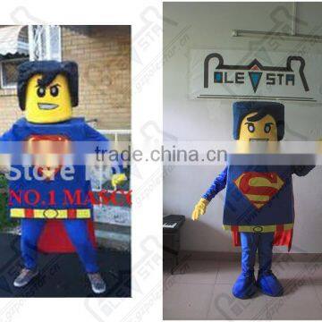 customized super man mascot costume OEM new mascot design for party