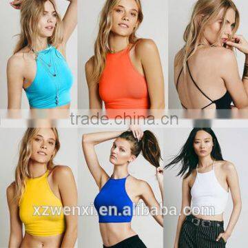 2016 new hot style candy color back belt sport tank top bra