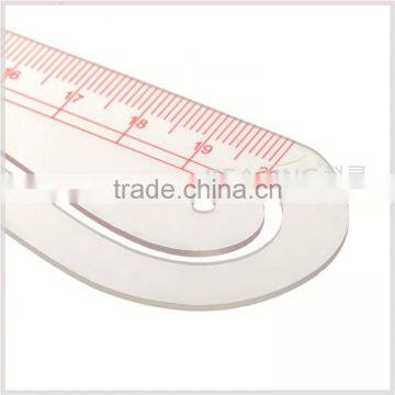 Kearing Fashion Design Ruler Sandwich Line 20cm Flexible Plastic Garment Ruler # 6400