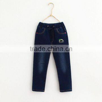 New model jeans pants waist lace long section of love dark denim trousers