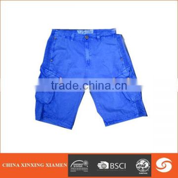 2015 cargo shorts with garment dye cotton fabric 180GSM