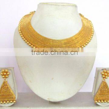 Gold Plated Necklace EARRING Set photo-3