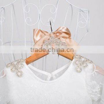 2017 New Fashion Beautiful Elegant Girls Long Sleeve White Lace Dress photo-2