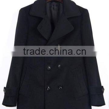 New Season Wool Fabric Double-Breasted Men Coat photo-3