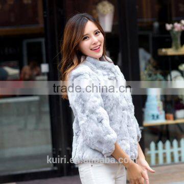 Elegant Womens Winter Real Rabbit Fur Overcoat Genuine Rex Rabbit Fur Hooded Coat Graceful Solid Rex Rabbit Parka photo-3