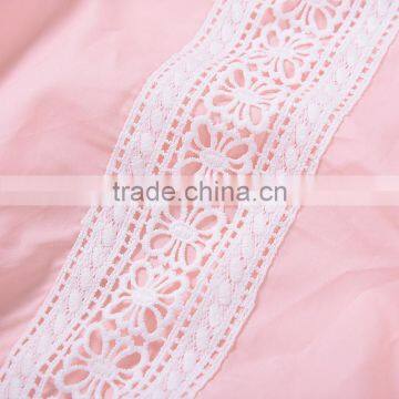 S33587W Pink Lace Flower Embroidery Sweet Romper Baby Girls Romper photo-5