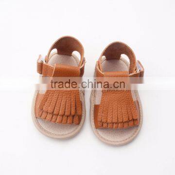 Latest footwear for girls and boys baby sandals leather 2017