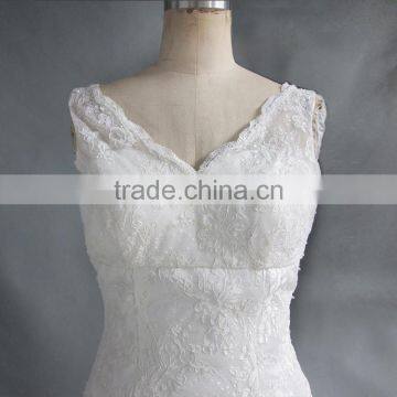2017 China Manufacturer Customized Applique Lace Mermaid Wedding Dress photo-5