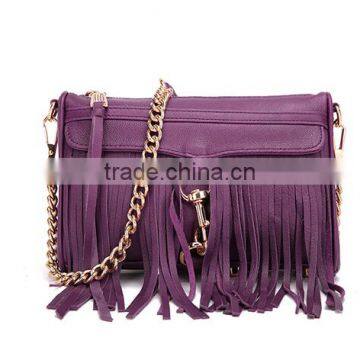 DY0020Z Europea Fashon Ladies Real Leather Fringe Chain Bag photo-4
