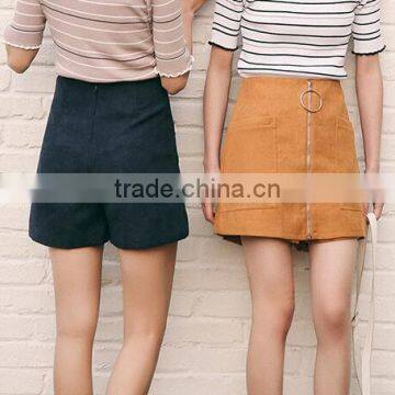 Runwaylover 5346 Sexy Europea Brown Suede Skirt photo-2