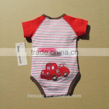 OEM or Stocked 100% Cotton Newborn Infant Baby Romper Coffee Cotton Jumpsuit Pattern photo-4