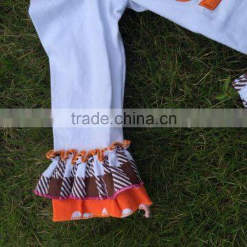 Newest Kids Fall Clothes Girls Thanksgiving Outfit Girls Thanksgiving Pant Sets Kids Long Sleeve Sets With Necklace and Headband photo-5