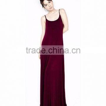 High Quality Round Neck Sleeveless Maxi New Ladies Dress 2015 photo-4