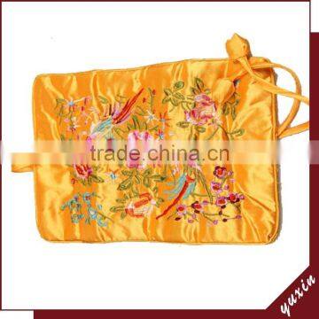 Orange Antique classic style jewelry roll gift bags customized JR018