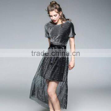 Dresses In Plus Size Dress&Skirts Short Sleeve Daily Long T With Embroidery Pearl Jacobs Designs photo-3