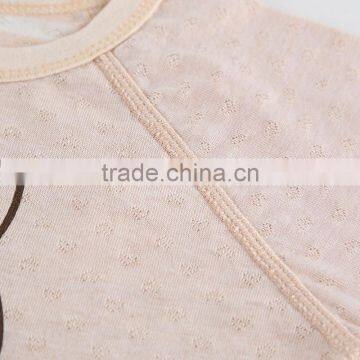 Factory Supply Organic Cotton Newborn Baby Girls Short Sleeve Romper Bodysiut Jumpsuit One-pieces Outfits Set photo-3