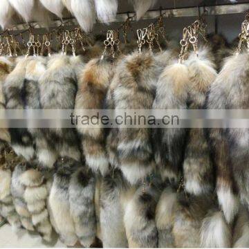 Wholesale fox tail large fox tail ornament fox fur bag pendant car key chain buckle gift