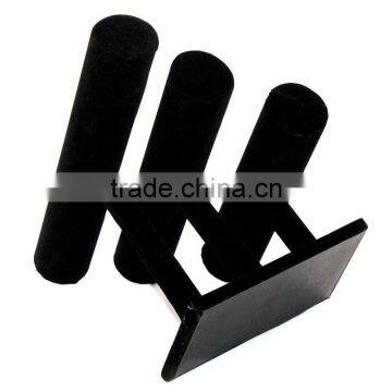 Custom Black Paper Velvet Bangle Watch Bracelet Jewelry Display Stand photo-3