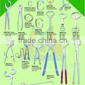 Veterinary Instrument Bull Holders and Rings
