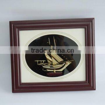 Wholesale 2015 new design High quality 3D arabic dhow frame with wooden frame