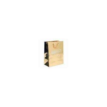 Personalized mini recycled Gold printed paper shopping bags with customized printing