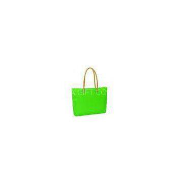 Green / Purple Silicone Rubber Handbag , Candy Silicone Beach Shoulder Bag