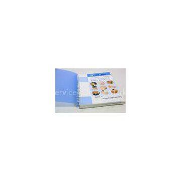 Custom made 70 page spiral notebooks printing , hard cover book binding