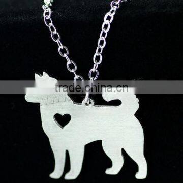 New  1152663 stainless steel pendant necklace dog shape animal pendant