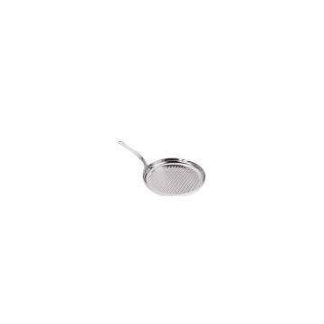 YUZE round grill pan, griddle, crepe pan - stainless steel