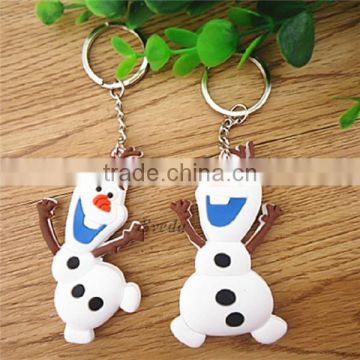 Promotional gift Frozen Snow Man Olaf Keychain Key Chains Olaf Frozen Keychain 2pcs for sets