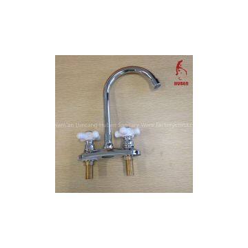 new rv kitchen and bathroom faucet chromed with  dual brass and crystal  handles