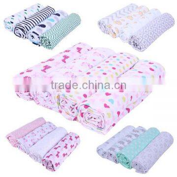 120*120cm 4 pre-washed breathable lightweight cotton swaddles blankets